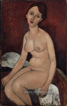  sitzen - Akt Amedeo Modigliani sitzen